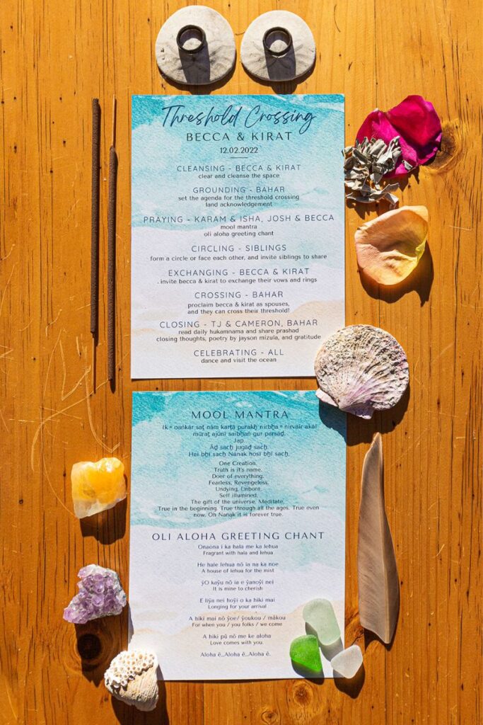 crystals being part of the nontraditional wedding ideas